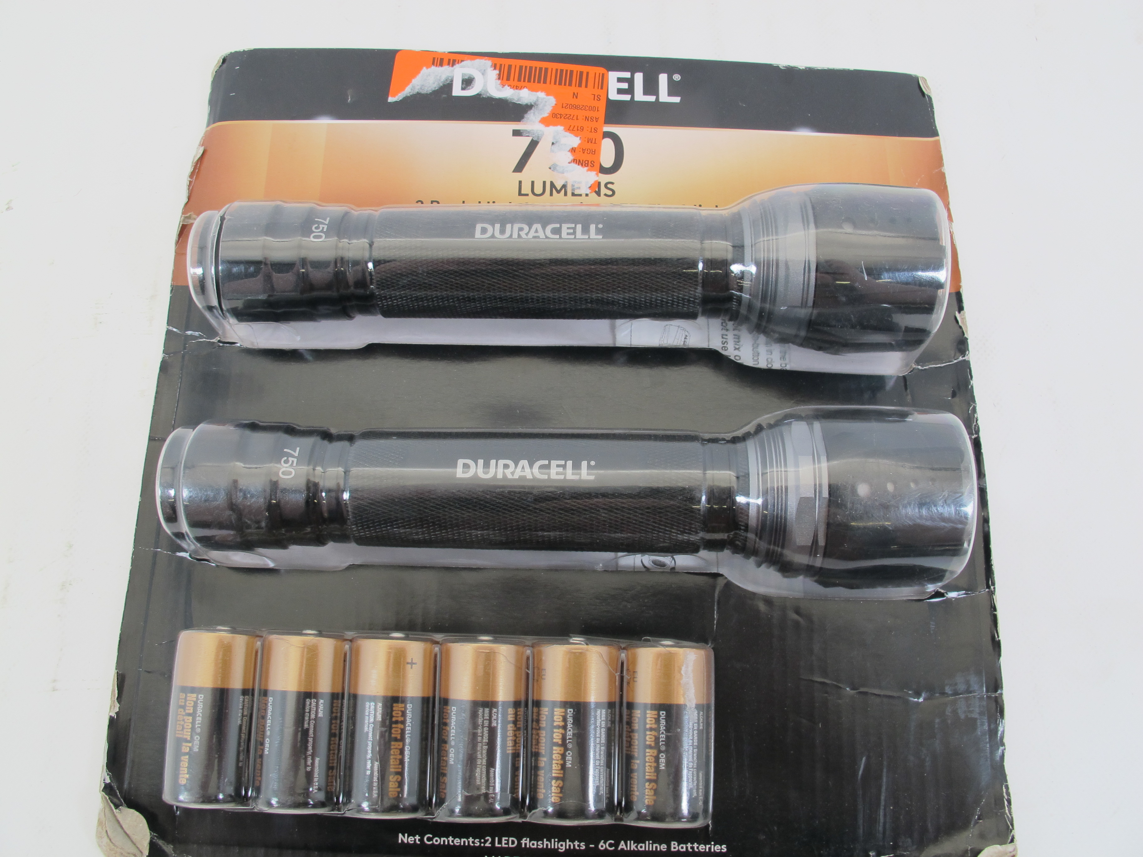 Duracell 750 Lumens 2 Pack High Intensity LED Flashlight 4897026911979